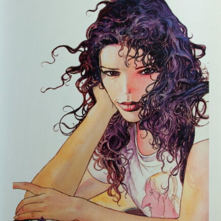 Milo Manara in una visita a Palazzo Bianco