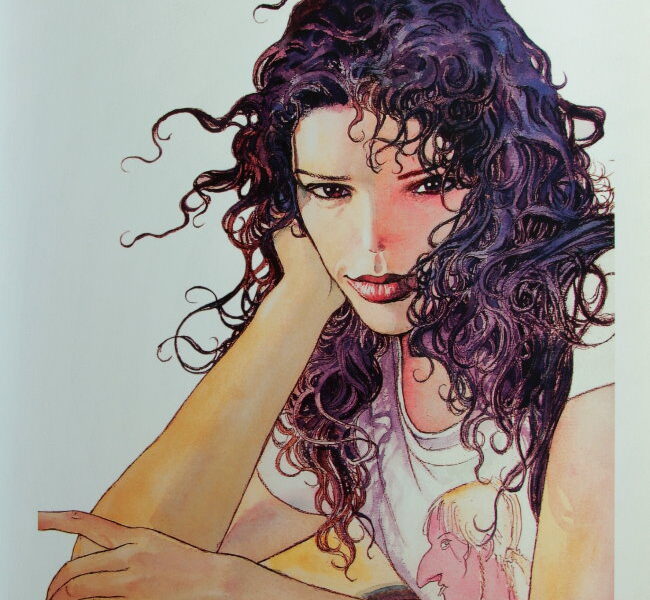 Milo Manara in una visita a Palazzo Bianco
