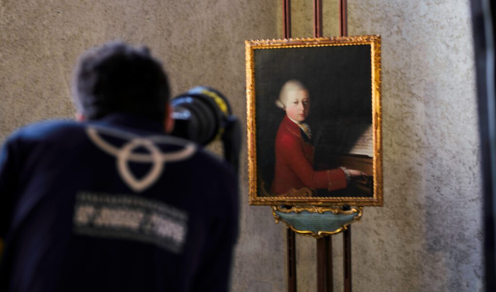 Dipinto di Mozart in 3D