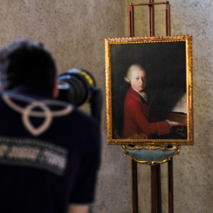 Dipinto di Mozart in 3D