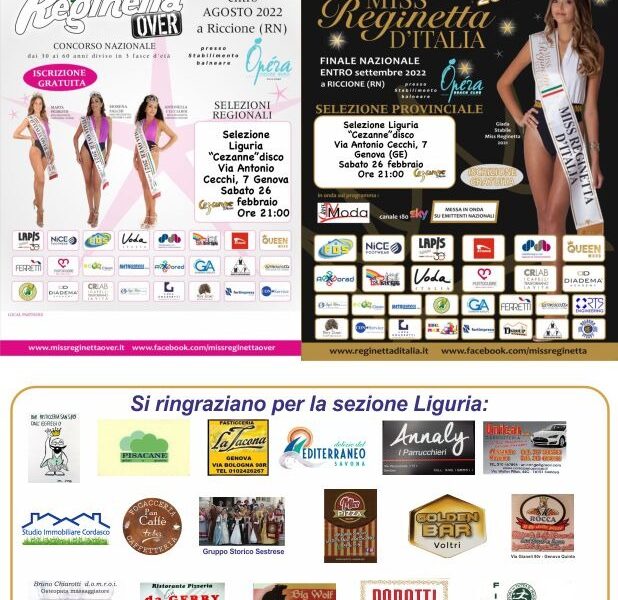 Riparte Miss Reginetta d'Italia edizione 2022
