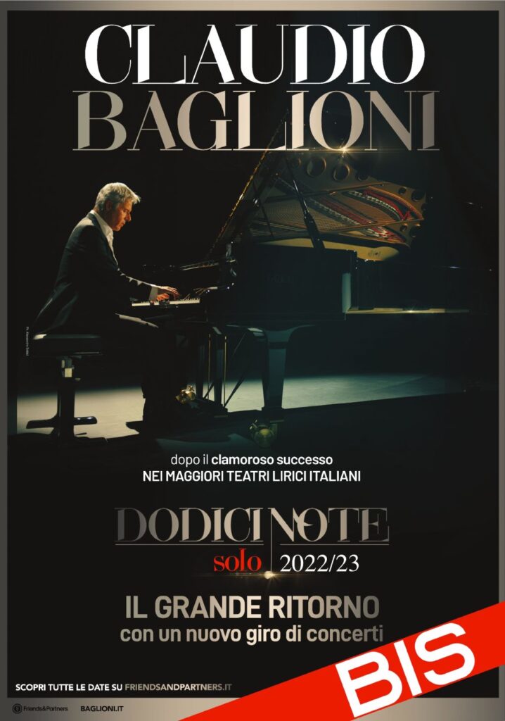 "Dodici note solo BIS" di Claudio Baglioni - Locandina
