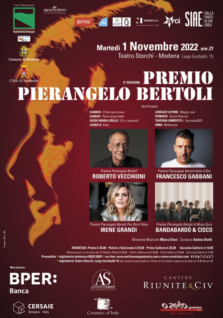 Manifesto Premio Pierangelo Bertoli