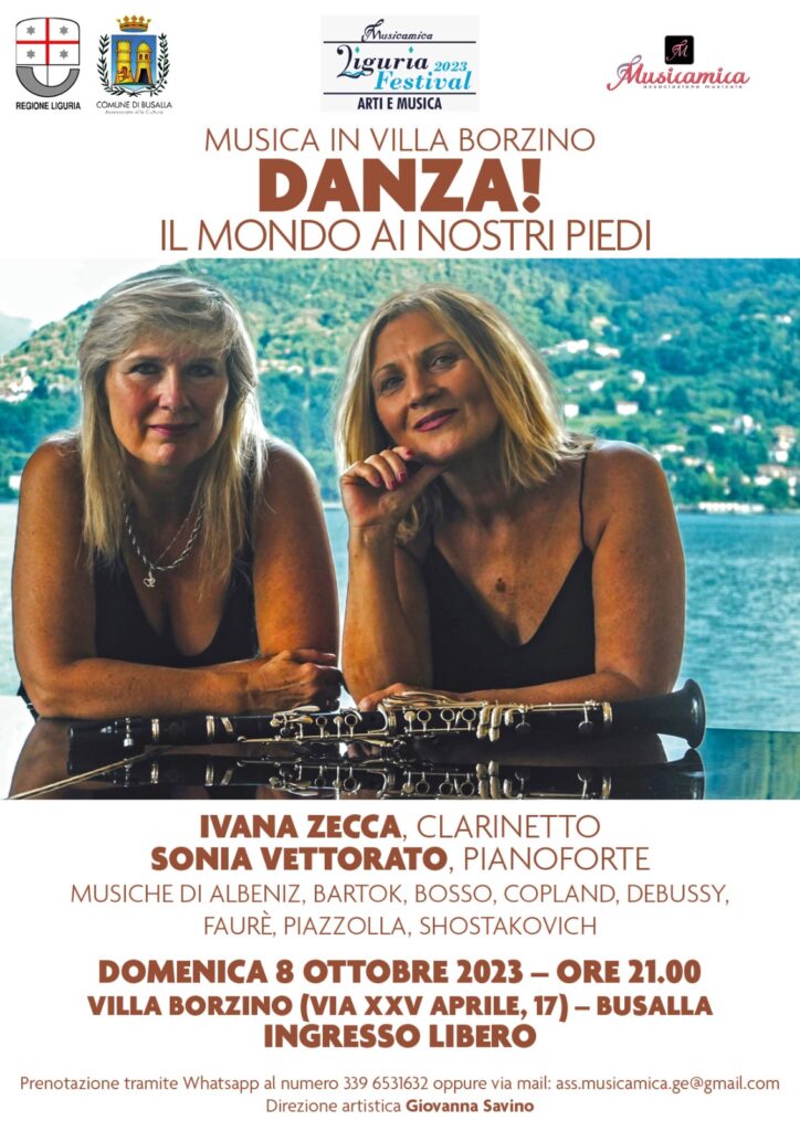 Ivana Zecca e Sonia Vettorato-Locandina concerto 8 ottobre Busalla