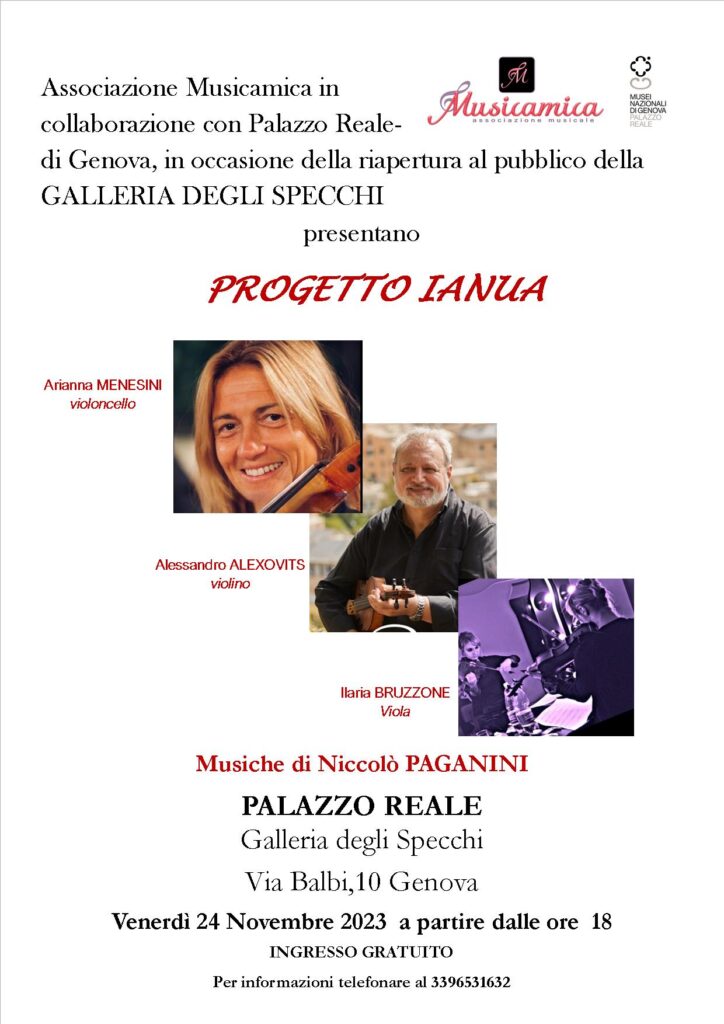 Concerto progetto Janua-24 novembre Palazzo Reale Genova