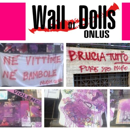 Wall of Dolls Genova deturpato
