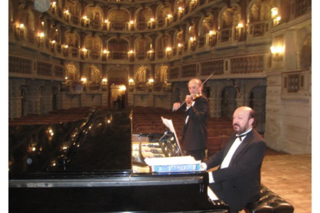 Concerto del Duo di Perugia, violino e pianoforte. Il 6 gennaio alle ore 16 a Santa Margherita Ligure presso Villa Durazzo.