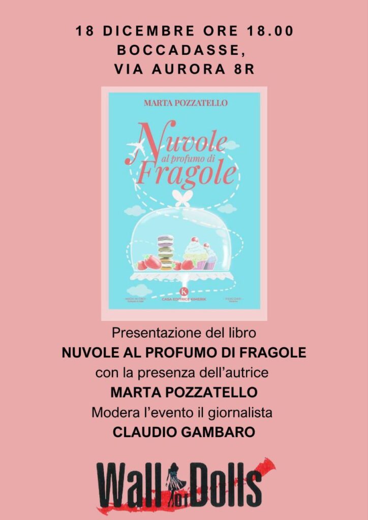 Locandina 18 dicembre-Presentazione libro "Nuvole al profumo di fragole"