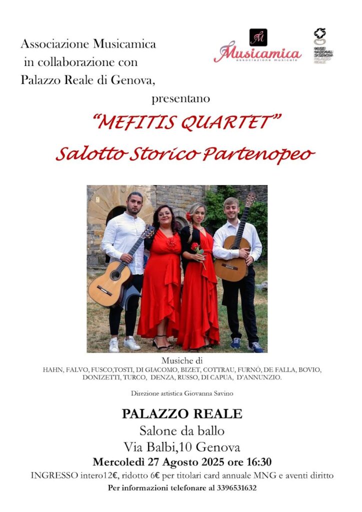 Mefitis Quartet-Locandina concerto 27 agosto 2025
