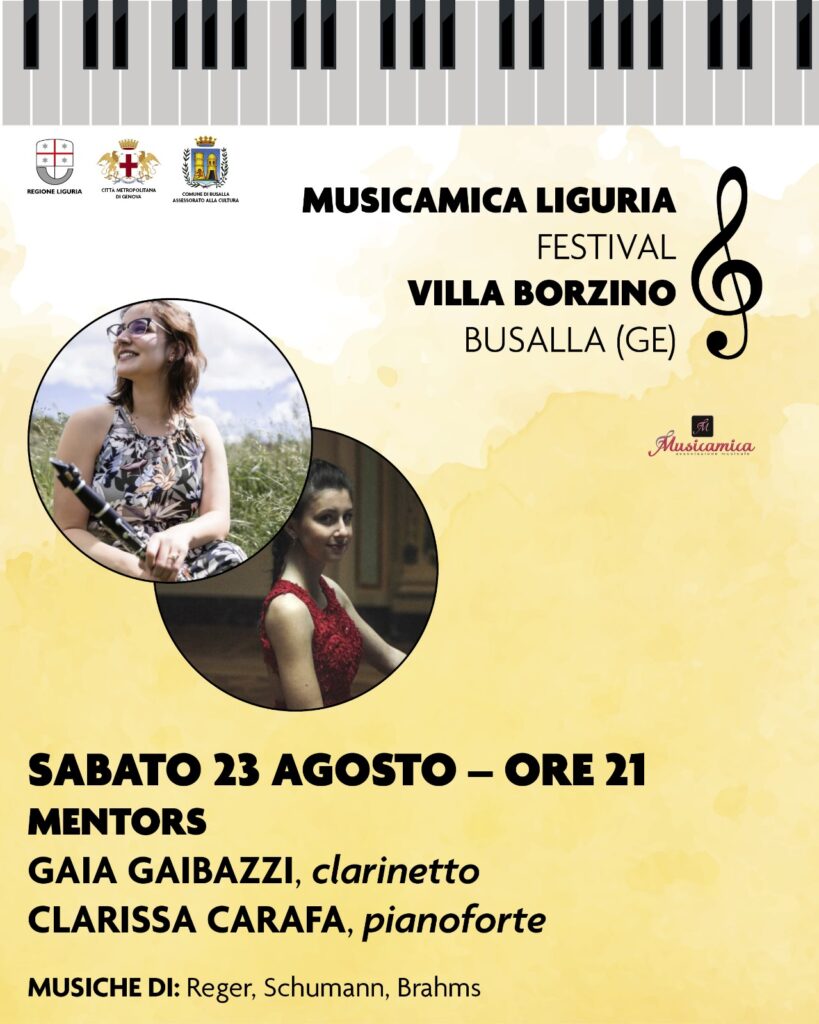 Mentors-Locandina concerto 23 agosto 2025 a Villa Borzino a Busalla