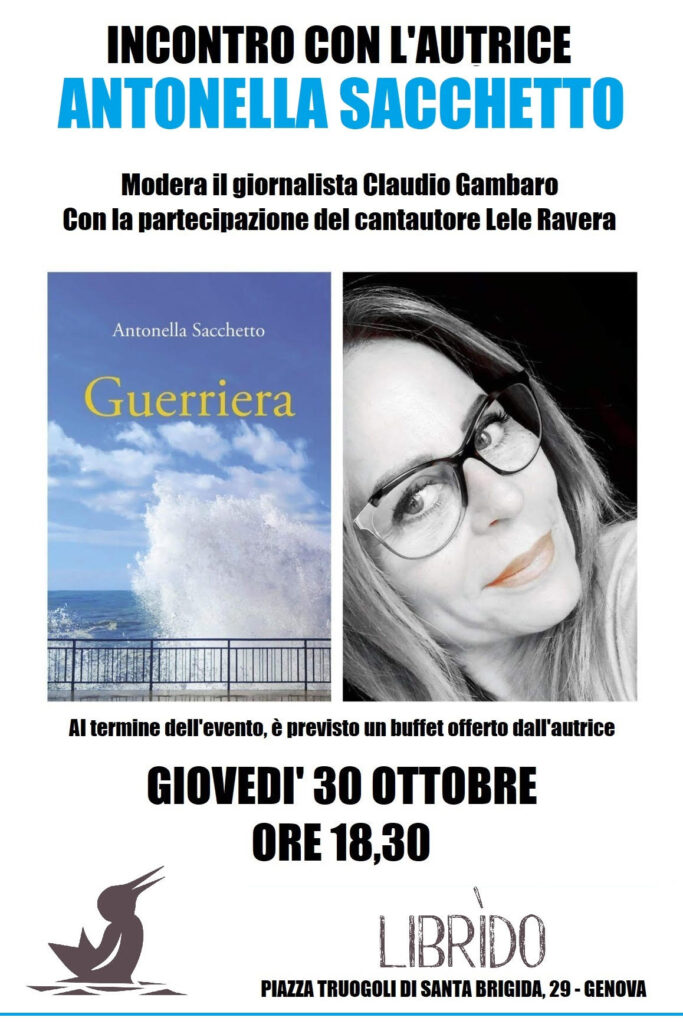 Presentazione libro Guerriera di Antonella Sacchetto-Locandina evento 30 ottobre 2025