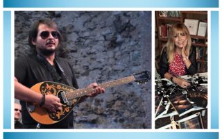 Il musicista Andrea Facco e l'autrice Patrizia Tringali