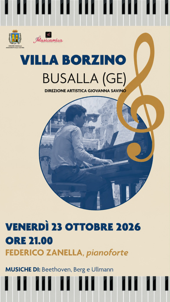 Recital di Federico Zanella-Locandina concerto 23 ottobre 2026