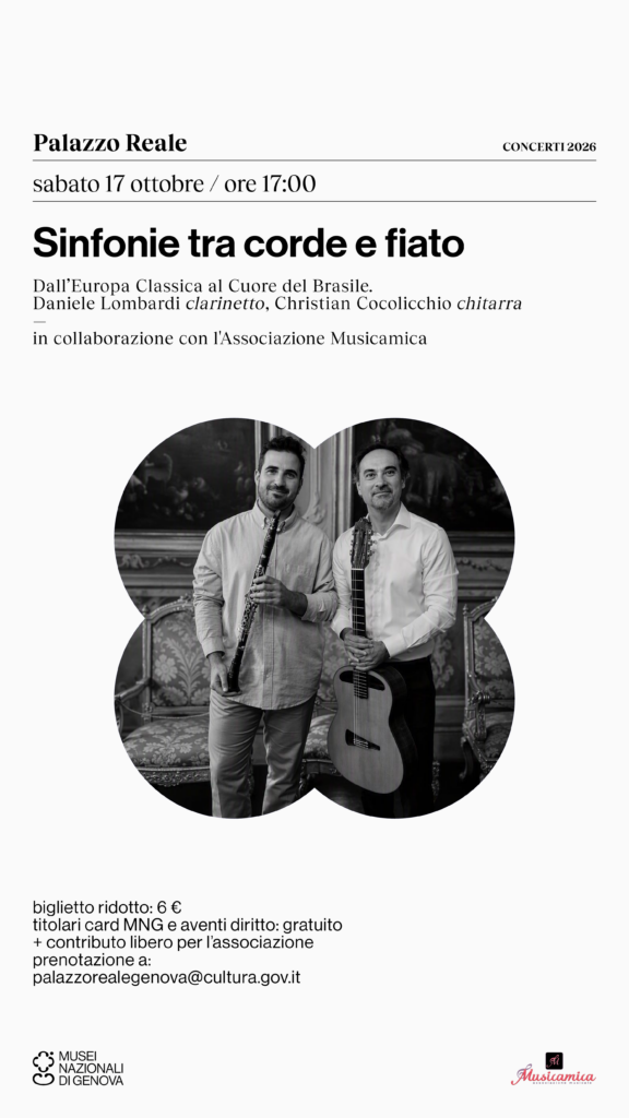 Sinfonie tra corde e fiato-Locandina concerto 17 ottobr 2026 e a Palazzo Reale